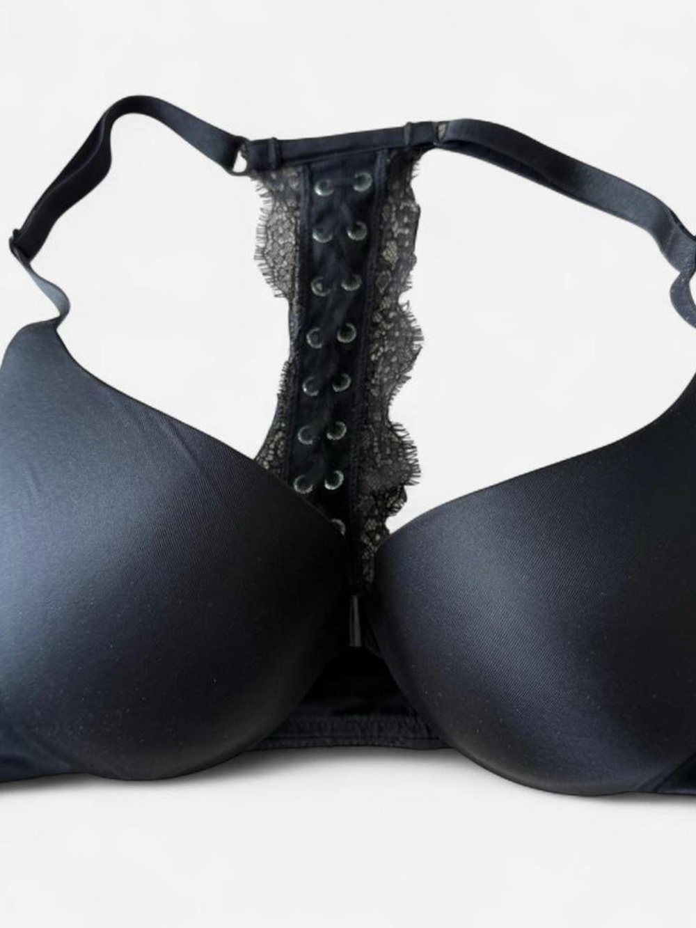 Victoria's Secret Black Lace-Back Push-Up Bra